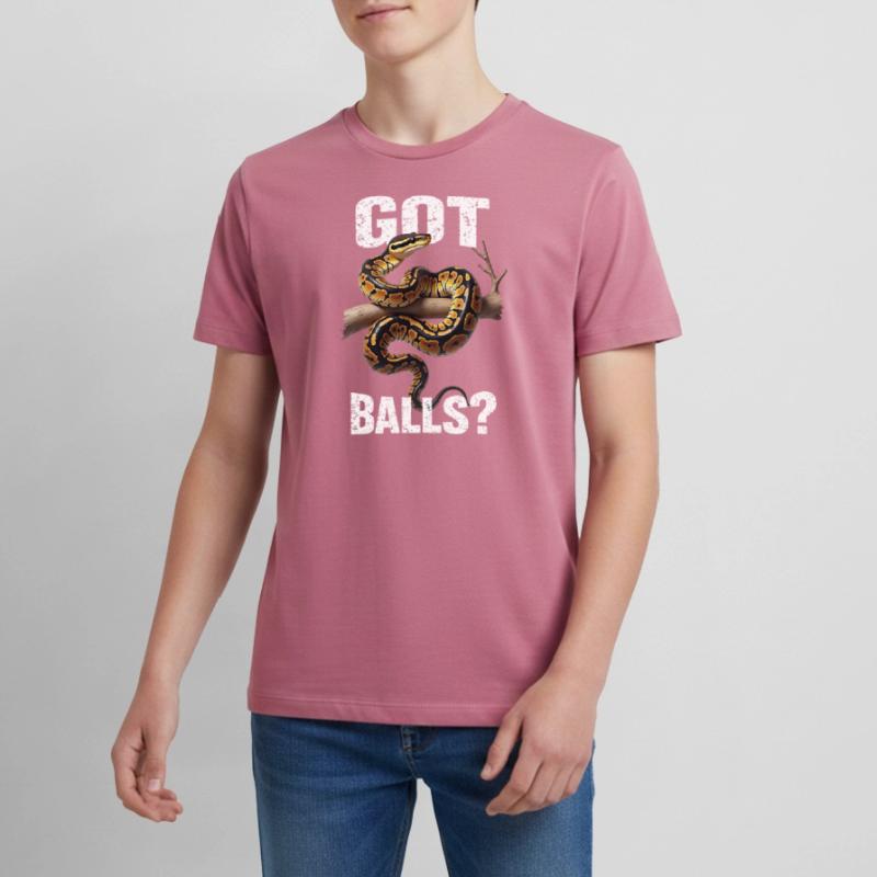Königspython Schlangen Liebhaber Terrarium Python Teenager Premium Bio T-Shirt