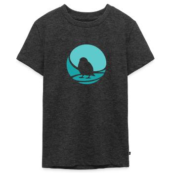 Flügel Vogel Vögel - Teenager Premium Bio T-Shirt - Anthrazit meliert - Vorne - AI Model Teenager Male light (155cm)