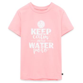 Wasserball Keep calm and play Water Polo - Teenager Premium Organic T-Shirt - rose - Front