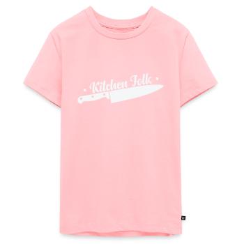 Kitchen Folk Küchenmesser Koch Hobby Essen - Teenager Premium Bio T-Shirt - Rosa - Vorne