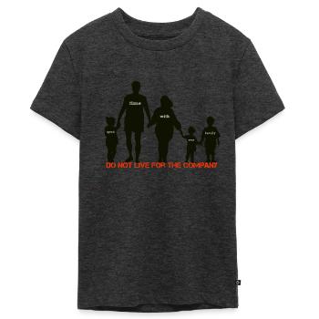 Familie - Teenager Premium Bio T-Shirt - Anthrazit meliert - Vorne - AI Model Teenager Male light (155cm)