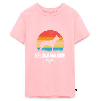 Malinois Belgischer Schäferhund - Teenager Premium Bio T-Shirt - Rosa - Vorne