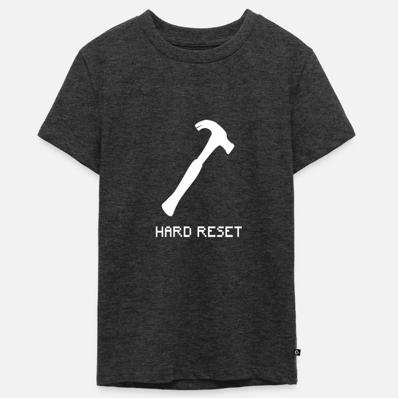 Sys Admin Hard Reset White White ITSys Admin Hard - T-shirt Premium bio Ado - anthracite chiné