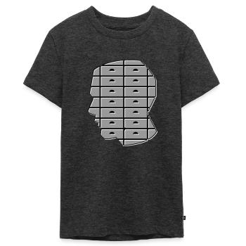 Arrêtez de catégoriser ! - T-shirt Premium bio Ado - anthracite chiné - Devant - AI Model Teenager Male light (155cm)