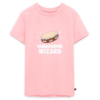 Tamburin für Männer Frauen Lustiger Tamburinspieler - Teenager Premium Bio T-Shirt - Rosa - Vorne