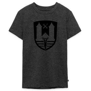 Suhl Emblem S50 S51 v.2 Logo - Teenager Premium Bio T-Shirt - Anthrazit meliert - Vorne - AI Model Teenager Male light (155cm)