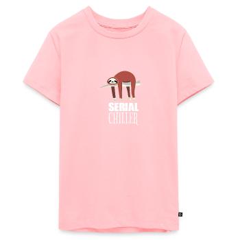 Serial Chiller Serien Killer Serienmörder Faultier - Teenager Premium Bio T-Shirt - Rosa - Vorne