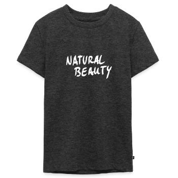 Natural beauty - Teenager Premium Organic T-Shirt - heather anthracite - Front - AI Model Teenager Male light (155cm)