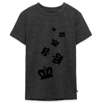 Couronne - T-shirt Premium bio Ado - anthracite chiné - Devant - AI Model Teenager Male light (155cm)