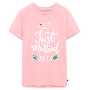 Ich habe gerade 2023 für Hochzeit und Flitterwochen neu geheiratet - Teenager Premium Bio T-Shirt - Rosa - Vorne