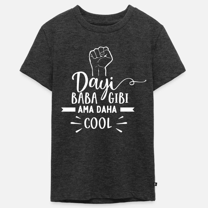 Dayi Baba gibi ama daha Cool Oncle Baba turc - T-shirt Premium bio Ado - anthracite chiné
