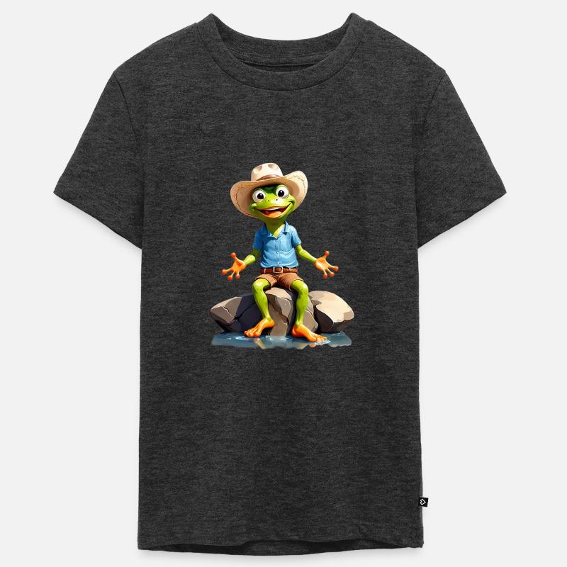 Garde forestier de rivière - T-shirt Premium bio Ado - anthracite chiné