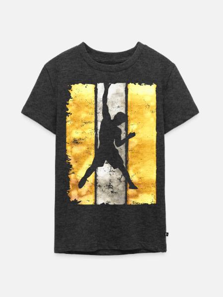 Klettern - Kletterer - Kletterwand - Bouldern - Teenager Premium Bio T-Shirt - Anthrazit meliert