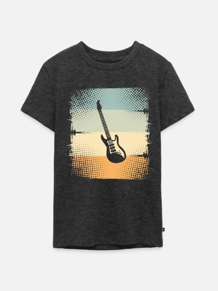 E-Gitarre - Teenager Premium Bio T-Shirt - Anthrazit meliert