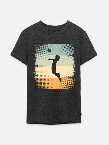 Volleyball - Teenager Premium Bio T-Shirt - Anthrazit meliert