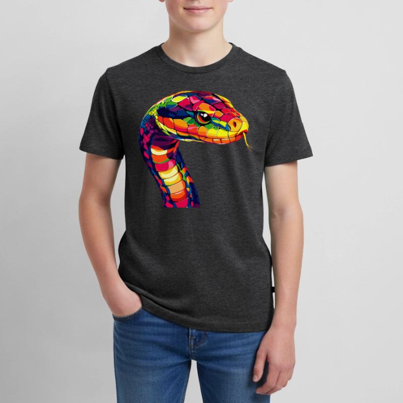 Serpent Python Cobra Mamba Serpent à sonnettes Serpent T-shirt Premium bio Ado