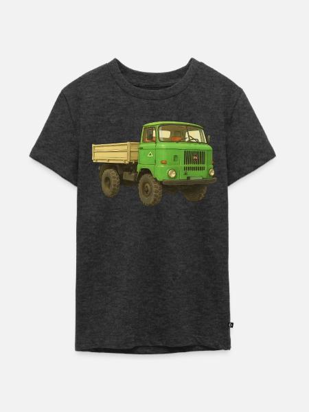 W50 DDR LKW - Teenager Premium Bio T-Shirt - Anthrazit meliert