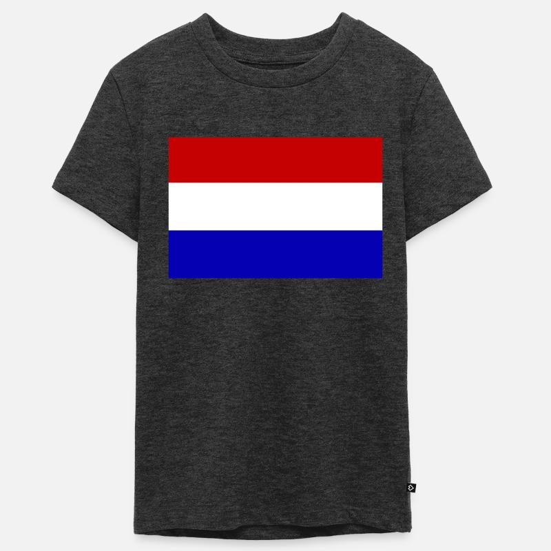 Pays-Bas, Pays-Bas, Pays-Bas, drapeau, drapeau - T-shirt Premium bio Ado - anthracite chiné