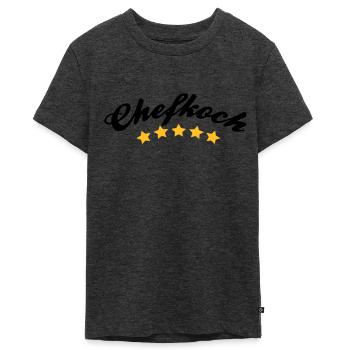 chef - T-shirt Premium bio Ado - anthracite chiné - Devant - AI Model Teenager Male light (155cm)