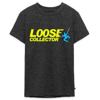 Loose Collector - Collecteur et déballeur - T-shirt Premium bio Ado - anthracite chiné - Devant - AI Model Teenager Male light (155cm)