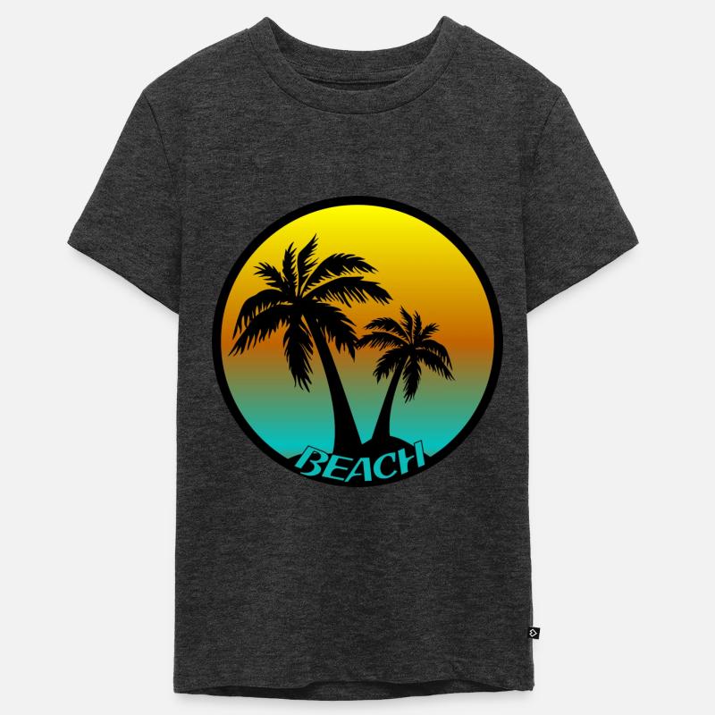 Beach Beach Beach - T-shirt Premium bio Ado - anthracite chiné