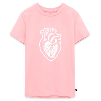Herz - Teenager Premium Bio T-Shirt - Rosa - Vorne