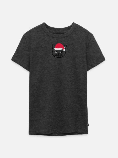 Nikolaus Kitteh - Teenager Premium Bio T-Shirt - Anthrazit meliert