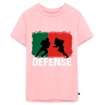 American Football Portugal Defense - Teenager Premium Bio T-Shirt - Rosa - Vorne