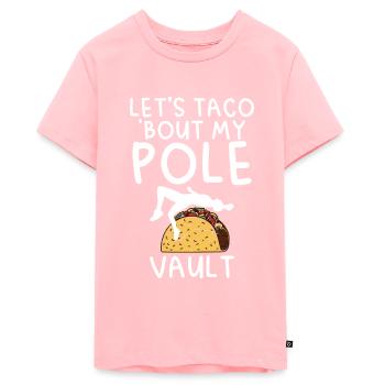 Pole vault - Teenager Premium Organic T-Shirt - rose - Front