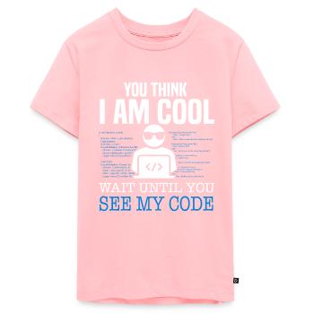 Programmer Developer Coding Coder - Teenager Premium Bio T-Shirt - Rosa - Vorne