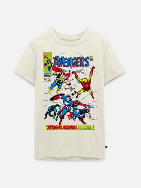 Avengers Comic Superhelden Assemble - Teenager Premium Bio T-Shirt - Naturweiß