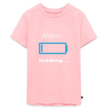 fitness loading... - Teenager Premium Bio T-Shirt - Rosa - Vorne