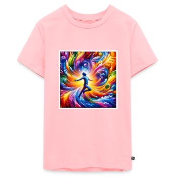 Hohe Frequenz - Teenager Premium Bio T-Shirt - Rosa - Vorne