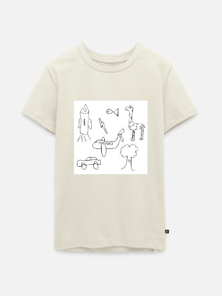 Children's drawing - Teenager Premium Organic T-Shirt - off white