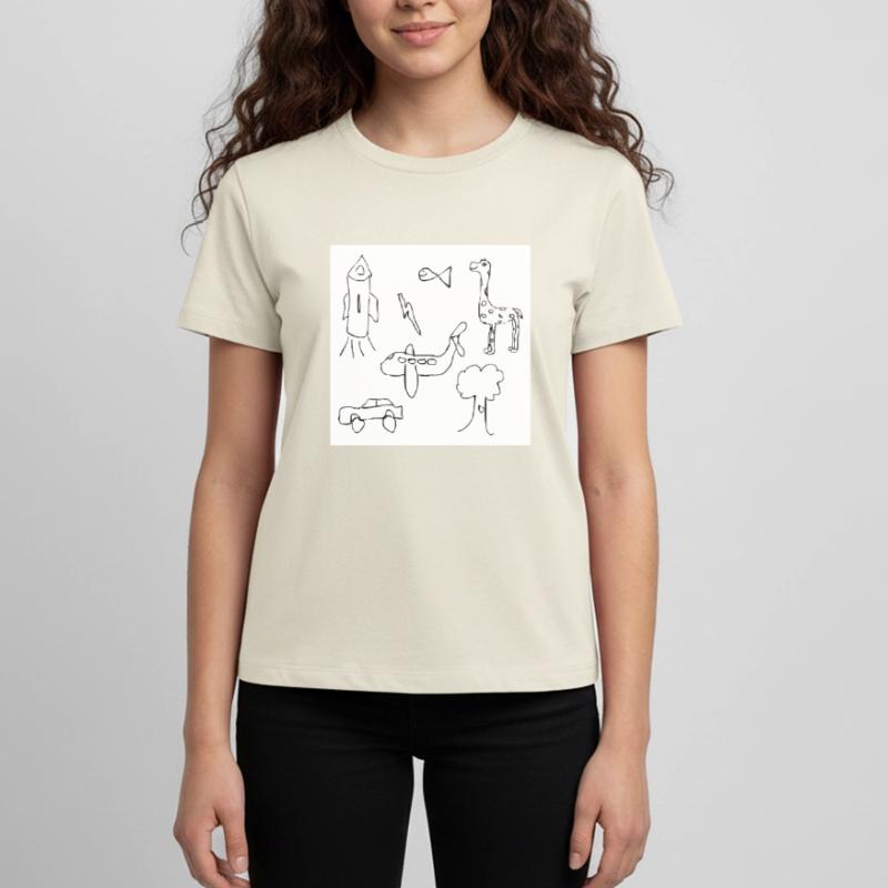 Børns tegning Teenager Premium økologisk T-shirt