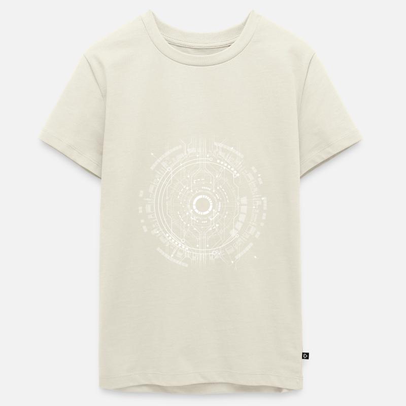 carte d’ordinateur core cpu pc code programme nerd lo - T-shirt Premium bio Ado - blanc cassé