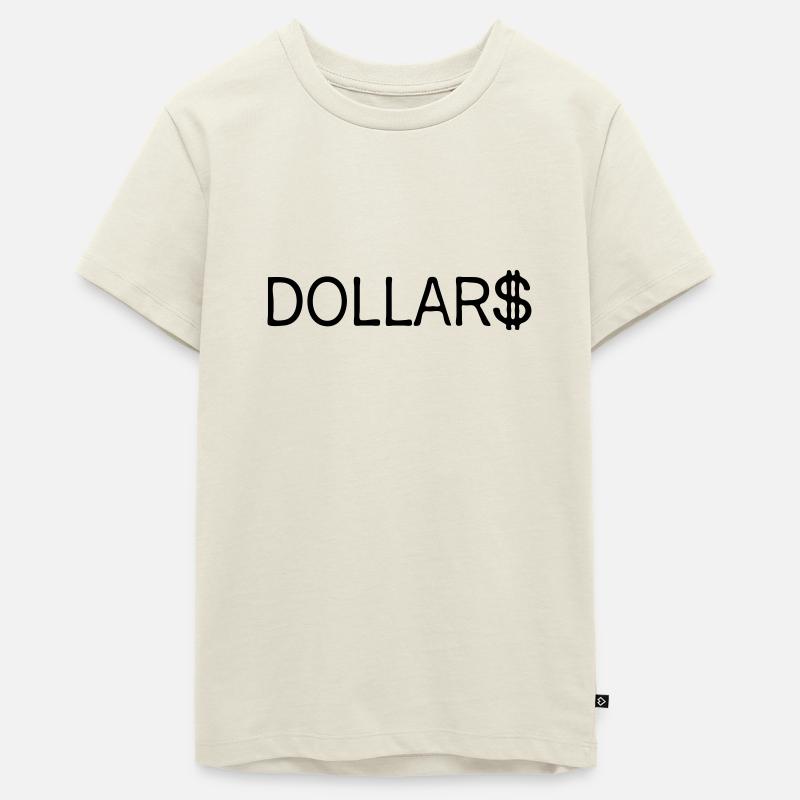 dollars - T-shirt Premium bio Ado - blanc cassé