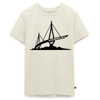 hamburg elbbruecke - Teenager Premium Bio T-Shirt - Naturweiß - Vorne - AI Model Teenager Male light (155cm)