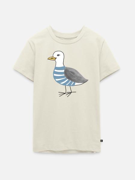 Möwe Maritim - Teenager Premium Bio T-Shirt - Naturweiß
