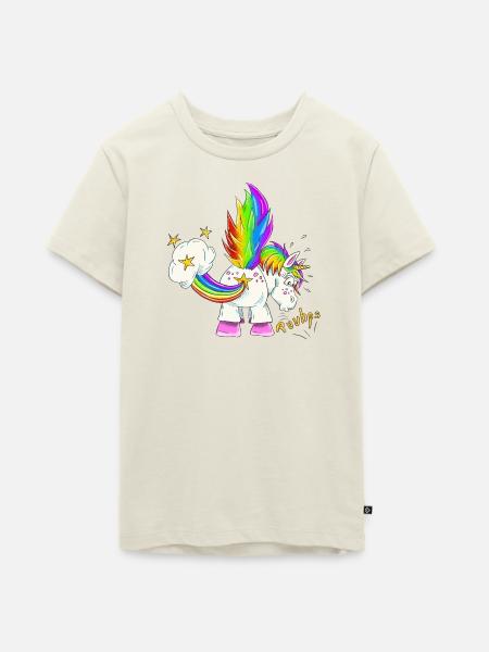 Upsi ein Pupsi Einhorn - Teenager Premium Bio T-Shirt - Naturweiß