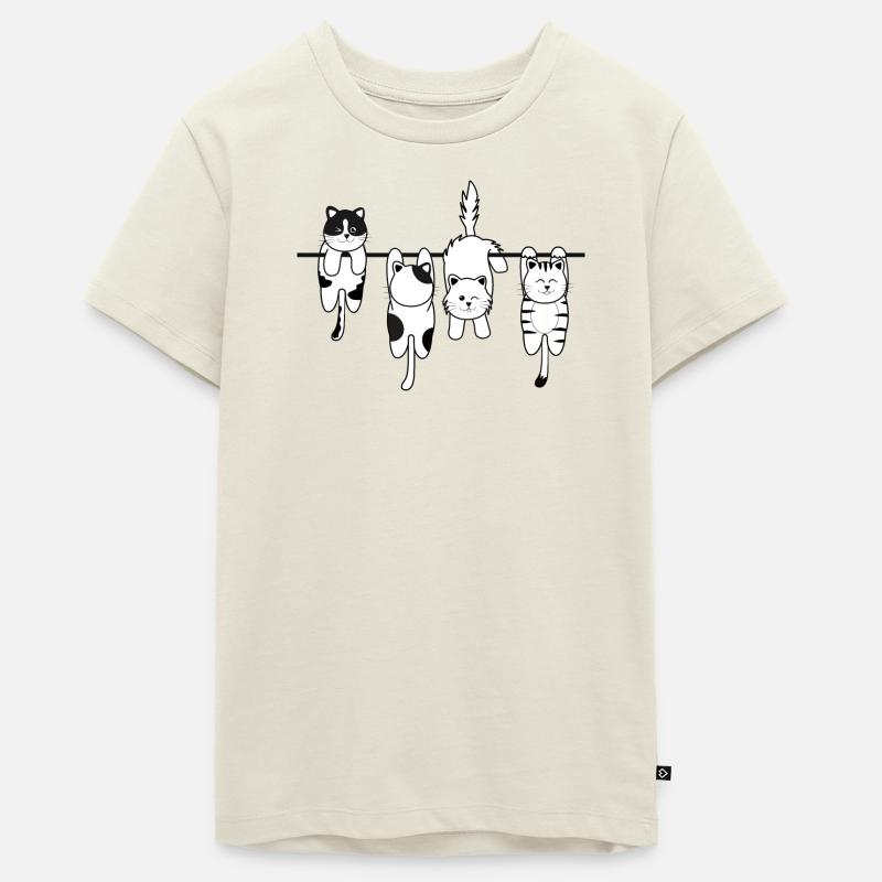 Chat de lessive - T-shirt Premium bio Ado - blanc cassé