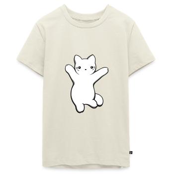 Kätzchen - Teenager Premium Bio T-Shirt - Naturweiß - Vorne - AI Model Teenager Male light (155cm)