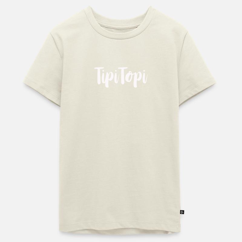 tipitopi random tip top klasse gut spruch geschenk - Teenager Premium Bio T-Shirt - Naturweiß