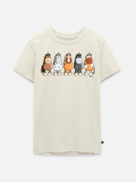 Happy Horses - Teenager Premium Bio T-Shirt - Naturweiß