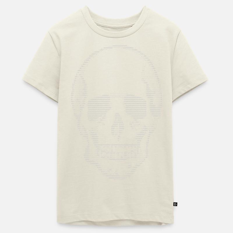 Code ASCII (Skull-One-Edition) - T-shirt Premium bio Ado - blanc cassé