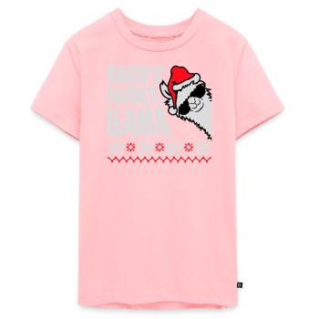 Santa's Favorite Llama Cool Side Sunglasses - Teenager Premium Organic T-Shirt - rose - Front