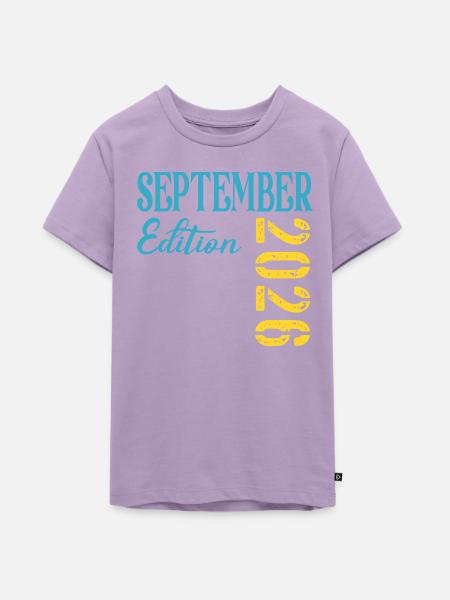 Baby Geburt September 2026 - Teenager Premium Bio T-Shirt - Lavendel