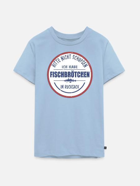 Fischbrötchen Angler lustig - Teenager Premium Bio T-Shirt - Hellblau