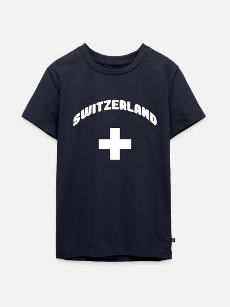 Schweiz - Teenager Premium Bio T-Shirt - Navy