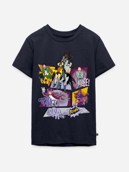 DC Comics Robin Bösewichte Gruppenbild - Teenager Premium Bio T-Shirt - Navy